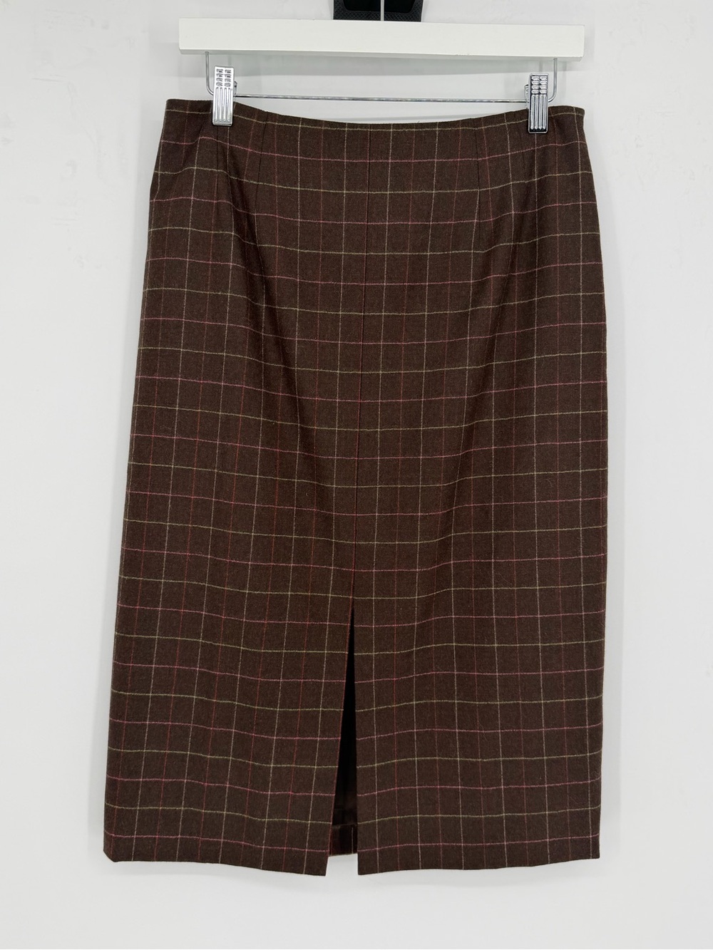 Talbots Wool Plaid Midi Skirt